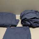 Bedsure Duvet Cover King Size with Fitted Sheet - 4 Pieces Prewashed Polyester Extra Soft Bedding Set, Includes 1 Duvet Cover 104x90 Inches with Zipper Closure, 2 Pillow Shams, 1 Fitted Sheet, Navy (05 - Navy (No Comforter))