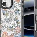 Bouvardia for iPhone 17 Case, Cute Design for Women & Girls, Protective & Aesthetic, Floral Theme - Flowers in Bloom (Gray Bumper)