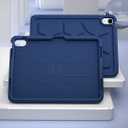 Poetic TurtleSkin case for New iPad (A16) 11th / 10th Generation (2025/2022), Heavy Duty Shockproof Kids Friendly Silicone Case Cover, Only Compatible with New iPad 11/10.9 Inch, Navy Blue