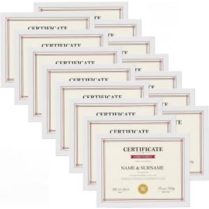 Giftgarden 8.5x11 Wooden Picture Frame Set of 15, White 8.5 by 11 Certificate Frames for Award Document Diploma Wall or Tabletop Display