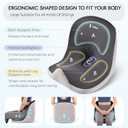 Car Seat Cushion and Lumbar Support Pillow, Larger Memory Foam Seat Cushion, Ergonomic L-Shaped Design Cushion for Back Pain Relief, Non-Slip Driving Cushion for Car, Office, Truck, Wheelchair-Black