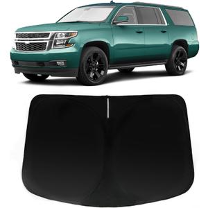 Windshield Sun Shade for Chevrolet Chevy Suburban 2015-2020, Car Front Window Sunshade with 240T Sun Visor Protector Blocks UV Rays Heat Sun Shield Accessories