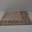 Plush Cat Beds for Indoor Cats Faux Fur Pet Mat with Non-Slip Bottom Cozy Kitten Bed for Carriers/Couch/Floor/Dog & Puppy Friendly 48 x 48Inch Medium Coffee