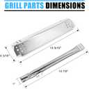 Grill Replacement Parts for Nexgrill 720-0888, 720-0888N, 720-0830H Gas Grill Models, 5 Pack Stainless Steel Pipe Burners, Heat Plates and Electronic Ignitors Kit for Nexgrill Replacement Parts