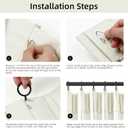 ChrisDowa Ivory Pinch Pleated Blackout Linen Curtains 84 inches Long 2 Panels for Living Room Bedroom Farmhouse Room darking Thermal Insulated Back Tab Hooks Rings Window Treatment Drapes,40x84