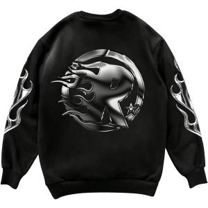 SOLY HUX Men's Graphic Sweatshirt Crewneck Long Sleeve Casual Pullover Tops Streetwear (Medium)