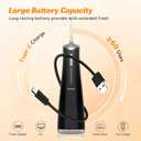 FlossJet Water Dental Flosser Cordless Oral Irrigator with 300ml 5 Tips 4 Modes USB Charger Portable Travle Irrigation Cleaner IPX7 Electric Irrigador Dental for Teeth Cleaning (Black)