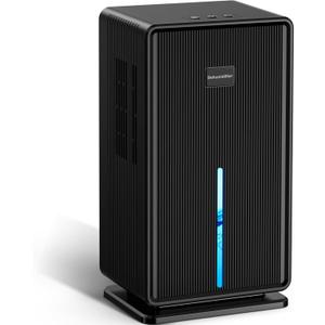 Dehumidifiers for Home, Upgraded 101OZ Dehumidifier (800 sq.ft), Quiet Dehumidifier for Basement, Bedroom, Bathroom, RV, Closet with Auto-off, Sleep Mode, 7 Colorful LED Light, Small Portable, Black
