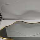 Irregular Wall Mirror, 20"x36" Gold Abstract Asymmetrical Mirrors for Wall, Decorative Cloud Wavy Mirror for Bathroom, Bedroom, Cloakroom, Entryway, Shatter-Proof Aluminum Alloy Frame