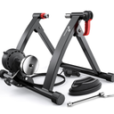Sportneer Bike Trainer - Magnetic Stationary Bike Stand for 26-28" & 700C Wheels - Adjustable 6 Level Resistance Bike Trainer Stand for Indoor Riding with Quick Release Lever & Front Wheel Riser Block