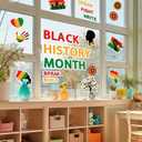 Black History Month Bulletin Board Set Paper Cutouts for African American Heritages Festival Holiday Party School Classroom Decoration Ideas 48 Pcs