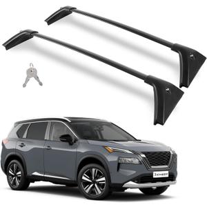 Richeer 300LBS Roof Rack Cross Bars for 2021-2025 Rogue SL SV Platinum(with Flush Roof Rails), Lockable Heavy Duty Aluminum Cross Bar with Anti-Theft Locks for Cargo Racks Rooftop Luggage Bicycle