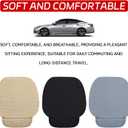 2 PCS Car Seat Cushion Covers, Car Seat Cover Pad Front Bottom Protector Mat with Storage Pocket, Breathable Comfortable Auto Front Cushion Pad Mat for Most Vehicle and Office Accessories(Beige)