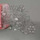 30pcs Christmas Ornaments Set for Tree Hanging Acrylic Crystal Snowflake Icicle Drop Christmas Decorations for Winter Christmas Tree New Year Party Supplies