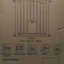 Extra Wide Baby Gate with Cat Door - Walk Through Small Pet Door Safety Gate for Stair Kitchen - Pressure Mounted No Drill 65.35"-68.11" Wide