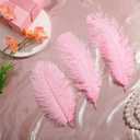 XunYee 60 Pcs Large Natural Ostrich Feathers Plumes Bulk for Centerpiece 18-20 Inch (45-50 Cm) Feathers for DIY Crafts Christmas Wedding Masquerade Party Decorations(Pink)