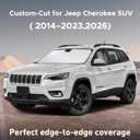EcoNour Windshield Sunshade Compatible for Jeep Cherokee SUV (Not for Jeep Grand Cherokee) 2014-2021 2022 2023, 2026, Sun Visor for Front Window Sun Shade Cover, UV Heat Protector, Car Accessories