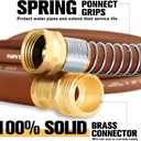 Short Leader Garden Hose 5/8" x 4ft, No Kink Lightweight Water Hose, Hybrid Rubber, Heavy Duty, 650 Burst PSI, Female to Female Fittings