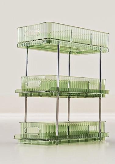 ESTHELLO 3-Tier Bathroom Counter Organizer: Vertical Storage Design for Crowded Counters, Vanity Organizer, Multi-Functional Organization, Vintage Green