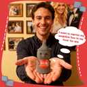 Funny for Him or Her, Crochet Tin Man Plush with I'd be TIN Without You Card - Sentimental Keepsake for Husband, Wife, Boyfriend, Girlfriend - Humorous Handmade