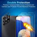 5 x Screen Protector Compatible with Galaxy A14 5G, [3+3 Pack] Camera Lens Protectors, Fingerprint Unlock Support, HD Tempered Glass, Touch Sensitive, Anti Scratch (for Galaxy A14-6.6 Inch)