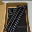 Projector Stand Tripod Adjustable, Laptop Height from 23.5 to 63.5 inches with Gooseneck Phone Holder, Floor for Office, Home, Stage, Studio, DJ Racks Holder Mount, 23.5inch-63.5inch (Black)