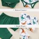 Newborn Baby Boy Clothes Infant Boys Outfits Romper 2-Pack Cute Baby Boy Pants Set Hat 0 3 6 9 12 18 Months (Green)