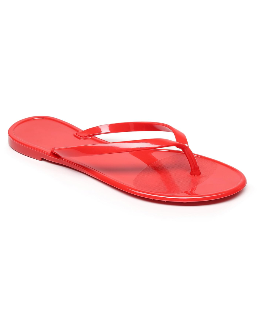 Womens Flip Flops Thong Sandals Jelly Shoes Flat for Ladies Slides Black Slippers  Slip On Summer Beach Dressy
42