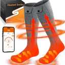 Heated Socks, APP Control Electric Heated Socks for Men Women, Rechargeable Battery Powered Warm Socks, Washable Thermal Socks Foot Warmer for Winter Hunting Skiing Hiking Camping