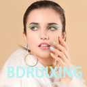 5 x Christmas Press on Nails Medium Red Glue on Candy Stripe Cane Mistletoe Design Xmas Acrylic Stiletto Bling Manicure False Nails 24 Pcs