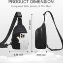 Small Corduroy Sling Bag Initial Crossbody Bag Fanny Pack for Girls Personalized Birthday Gifts for Teen Girls Gifts (Black)