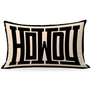 Howdy Pillow Cover 12x20, Western Southwestern Throw Pillows Cover for Cowgirl Cowboy Room Bedroom College Dorm Decor, Western Decor for Home