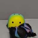 Color Gradient Adjustable Kids Bike Helmet with Knee & Elbow Pads Set | Multi-Sport Safety Gear for Boys & Girls Ages 5-14 | Skateboarding, Scooters, Roller & Inline Skating, Longboarding (Small (3-8Years), purple blue yellow)