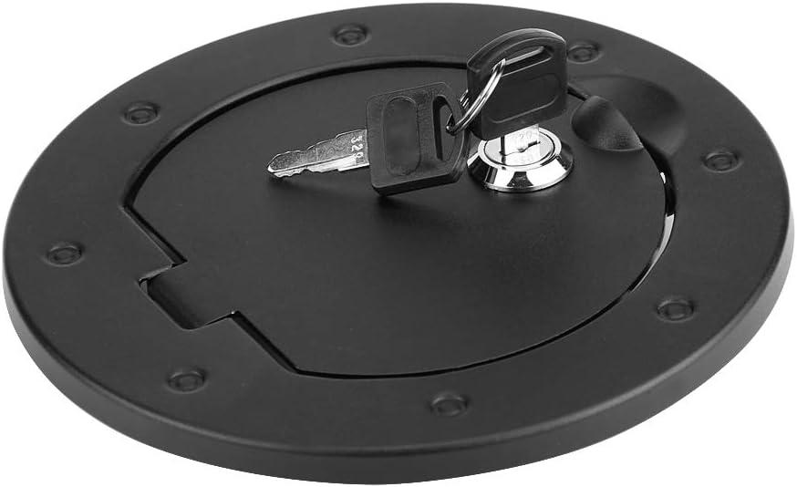 Fuel Tank Cover, Gas Cap Dustproof Filler Door Locking Car Styling Replacement Accessories Black