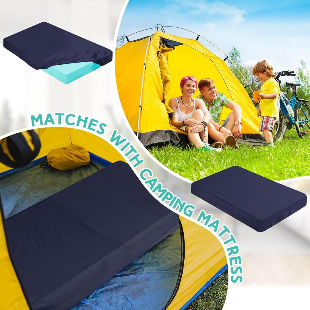 2-3 Inch Mattress Topper Cover (Only Cover) Memory Foam Protector Microfiber Memory Foam for Latex Mattress Topper Gel RV(Twin 75 x 38 Inch,Black)