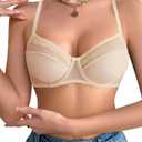 Avidlove Women's Underwire Bra Push Up Ultra Light Non-Padded Everyday Lingerie Bralettes (M)
