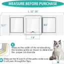 Aluminum Cat Door for Windows - Adjustable to Fit Window Width 32"-36", Quick-Fit Cat Door Window Insert, Magnetic Suction Design, Perfect for Cats