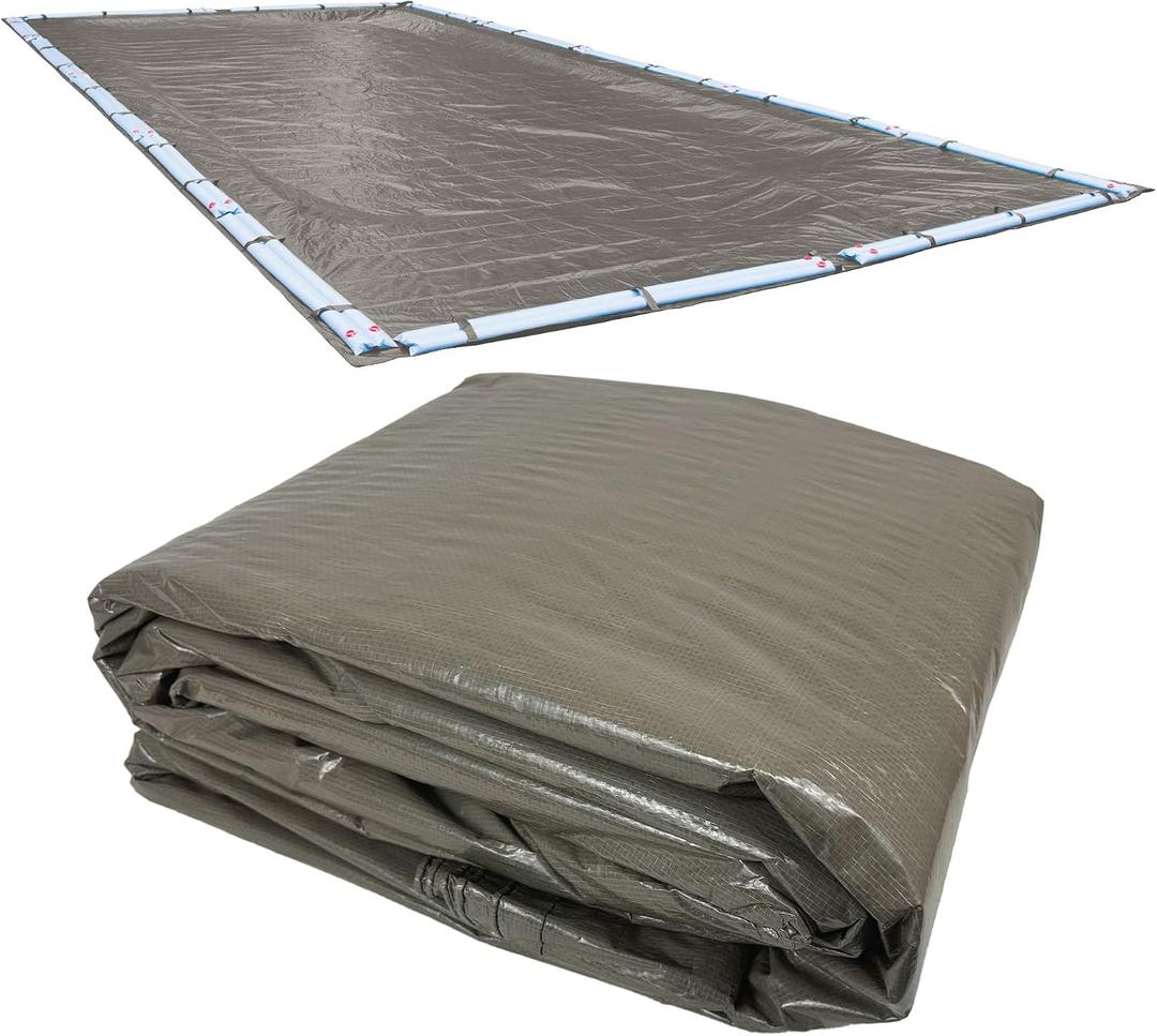 Robelle 16 x 36 ft Extra Heavy Duty Magnesium Pool Cover for Inground Pool | Magnesium Pool Cover, 5 ft Overlap (21 x 41ft Cover Size), Solid 10 x 10 Scrim, 2.91 oz/yd2, Style: 591636R