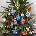 Winlyn 24 Sets 12 Designs Christmas Craft Kits Winter Crafts DIY Holiday Bauble Ornaments Tree Decorations Sets Festive Foam Stickers Arts and Crafts for Kids Party Favors Home Classroom Activities