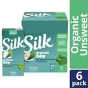 Silk Shelf-Stable Organic Soy Milk, Unsweetened, Dairy-Free, Vegan, Non-GMO Project Verified,32 Fl Oz(Pack of 6), BBD: AUG 05, 2026