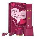 Electric Bikini Trimmer for Women - Waterproof Pubic Hair Trimmer & Facial Shaver, Rechargeable Cordless Electric Razor with Ceramic Blades, IPX7 Shower-Safe for Sensitive Skin, Gifts for Women (Red)