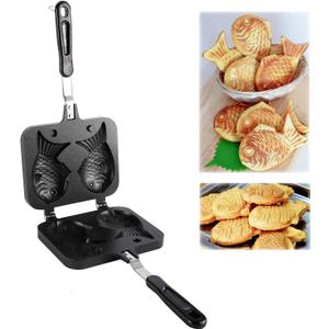 Taiyaki Fish-Shaped Cake Maker Waffle Pan Home DIY Cooking Party Hot Dessert
