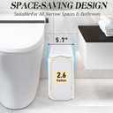XLHOMO Bathroom Accessories Set, 9 Pieces White Bathroom Set, Bathroom Accessory Set with Slim Trash Can,Soap Dispenser,Toilet Brush,Toothbrush Set, Qtip Holders for Housewarming