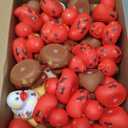 Lenwen 100 Pcs Thanksgiving Turkey Rubber Ducks Bulk 2 Inch Fall Duckies for Friendsgiving Thankful Dinner Party Activity Supplies Table Decorations