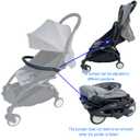 PU Leather Stroller Bumper Bar Compatible with Stokke YOYO3, YOYO2 & Babyzen YOYO+, Foldable Armrest Handle Attachment, for All YOYO Models