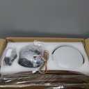 36 Inch Flush Mount Ceiling Fans with Lights and Remote, Dimmable, Wall Switch, 5 Blades Wood Ceiling Fan with Light, Low Profile Outdoor Indoor Modern Ceiling Fan for Bedroom Patio (Black Walnut)