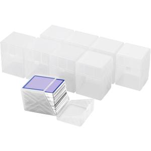 Brappo 9 Pack Card Deck Boxes for 200+ Standard Size Card Storage Box, Clear Commander Card Deck CaseCompatible MTG, Trading Cards, Sport Cards.(No Cards) (Clear, 9 pack)