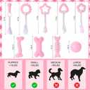 Foilswirl 9 Pack Puppy Chew Toys for Teething Puppy Teething Chew Toys for 0-6 Months Suitable for Female Small Dogs(Pink)