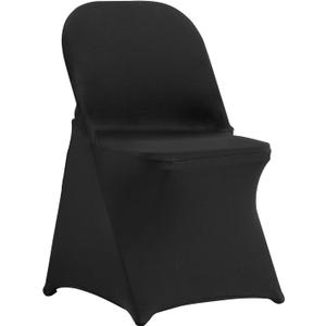 VEVOR Stretch Spandex Folding Chair Covers, Universal Fitted Chair Cover, Removable Washable Protective Slipcovers, for Wedding, Holiday, Banquet, Party, Celebration, Dining (50PCS Black)