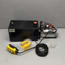 DC HOUSE Electric Hydraulic Pump Unit Metal Reservoir for Dump Trailer (Double Acting 10 Quart)